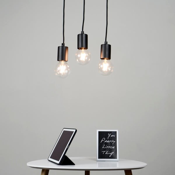 Черна висяща лампа с три рамена Basic Cero - Sotto Luce-image-1