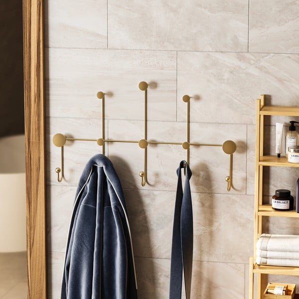 Метална стенна закачалка в златист цвят  Dama – Kalune Design-image-1