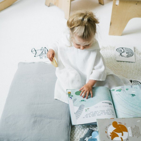 Детска сива ленена калъфка за възглавница Nature, 40 x 60 cm - Linen Tales-image-4