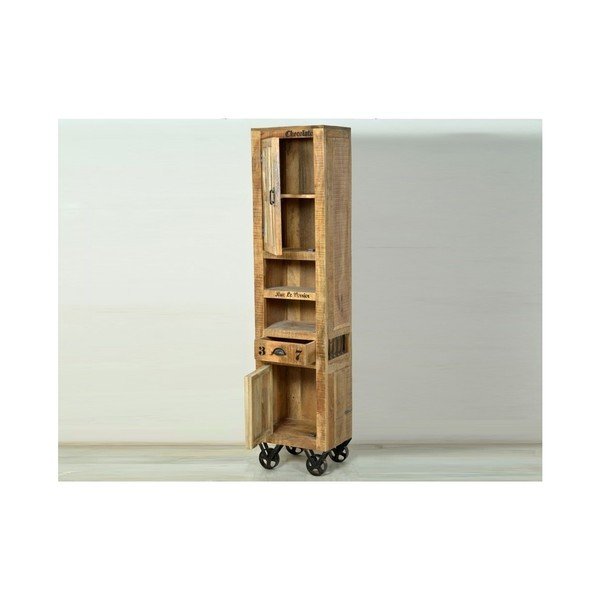 Vysoká koupelnová skříň z mangového dřeva SOB Rhein-image-2