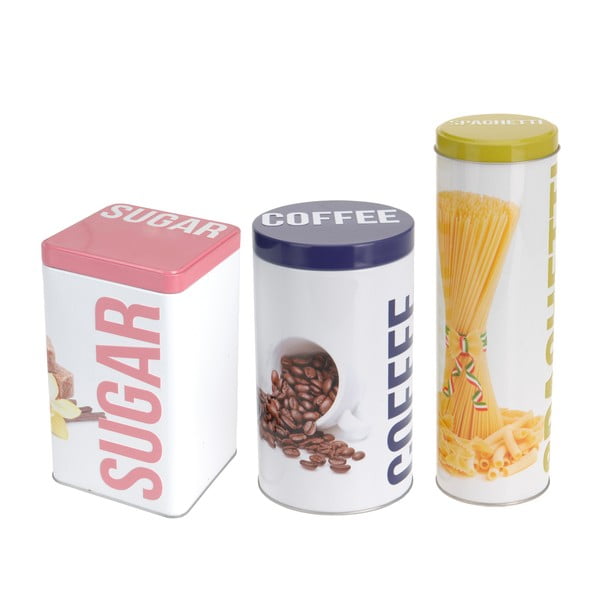 Комплект от 3 метални купички за захар, кафе и спагети - Postershop