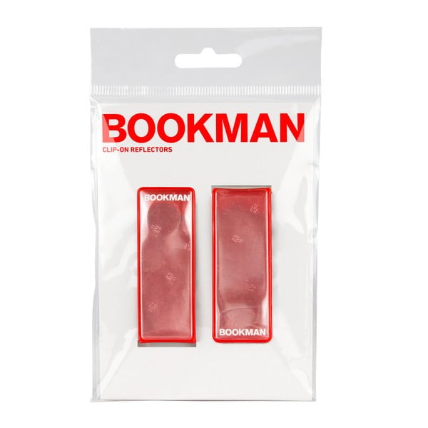 Červená magnetická připínací odrazka Bookman