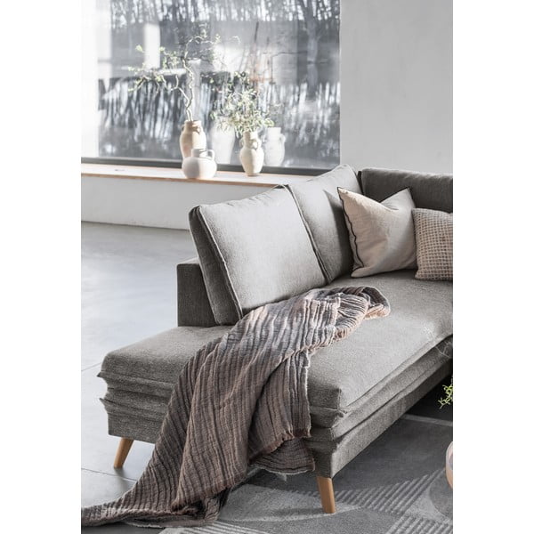 Сив разтегателен ъглов диван (ляв ъгъл) Charming Charlie – Miuform-image-4