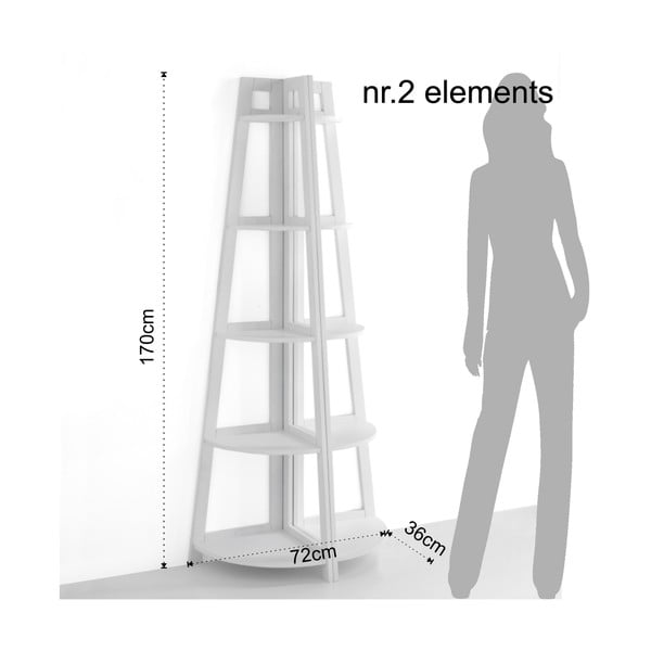 Rohový regál na knihy Tomasucci Varm-image-3
