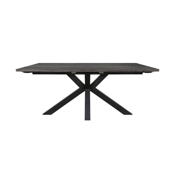 Сива маса за хранене с черни крака , 100 x 180 cm Maison - Canett