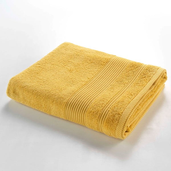 Жълта памучна хавлиена кърпа от тери 90x150 cm Tendresse – douceur d'intérieur