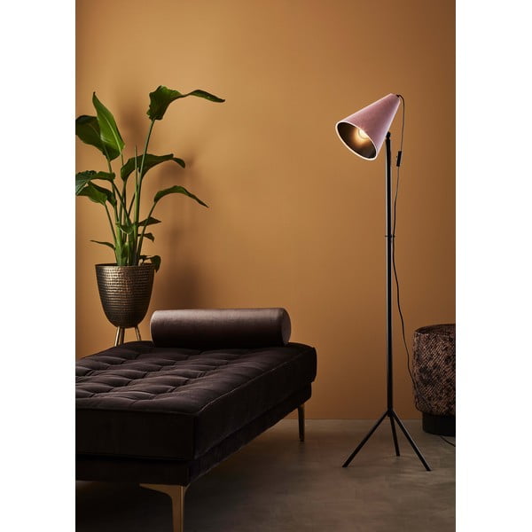 Черна подова лампа с розов абажур, височина 1,5 м Cilla - Markslöjd-image-1