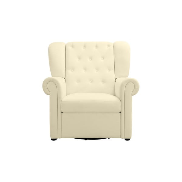 Бяло кадифено люлеещо се кресло Lillyse – Støraa-image-3