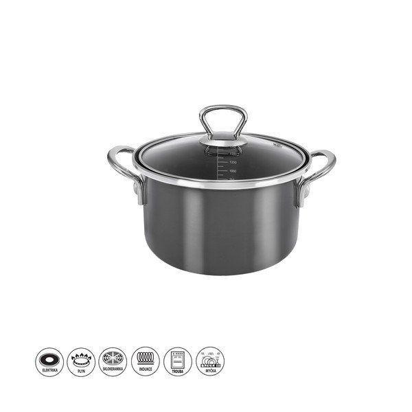 Емайлирано гърне с капак 1,75 l Metalic – Orion-image-3