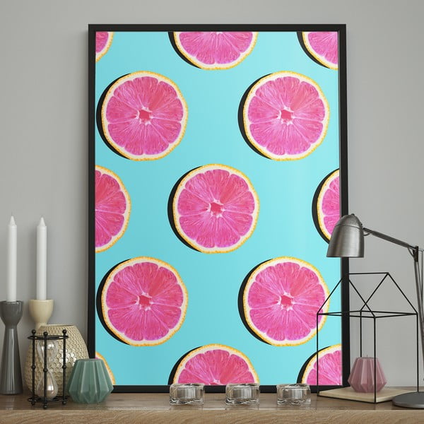 Плакат за стена в рамка GRAPEFRUIT/TECHNICOLOR, 40 x 50 cm Grapefruit - DecoKing