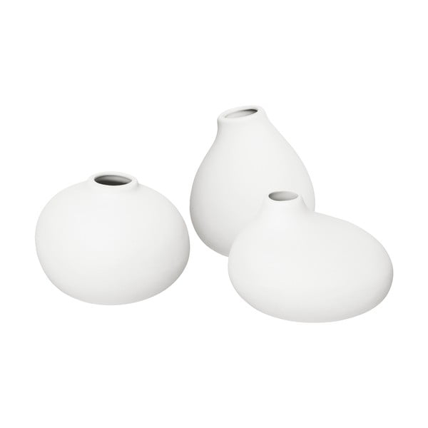 Комплект от 3 бели миниатюрни вази Nona - Blomus