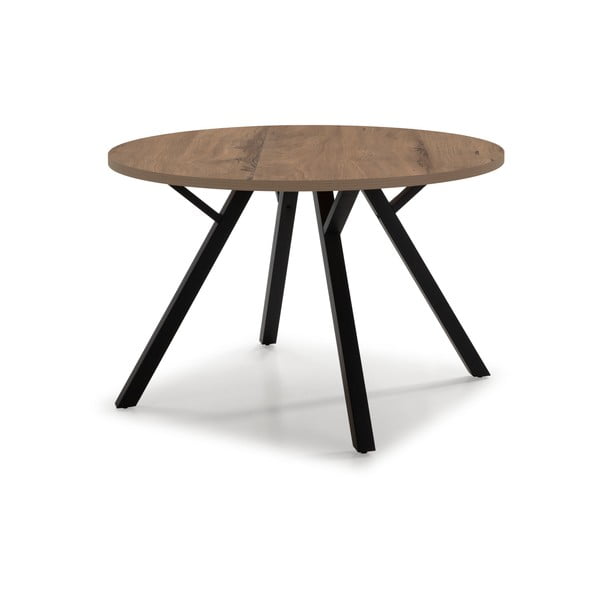 Кръгла маса за хранене от орех ø 120 cm Beni - Marckeric-image-1