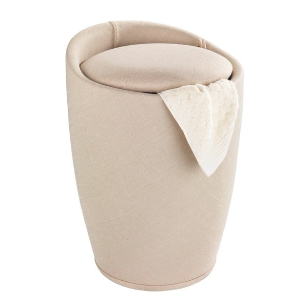 Бежов кош за пране и табуретка в едно Изглед на бельо Candy - Wenko-image-2