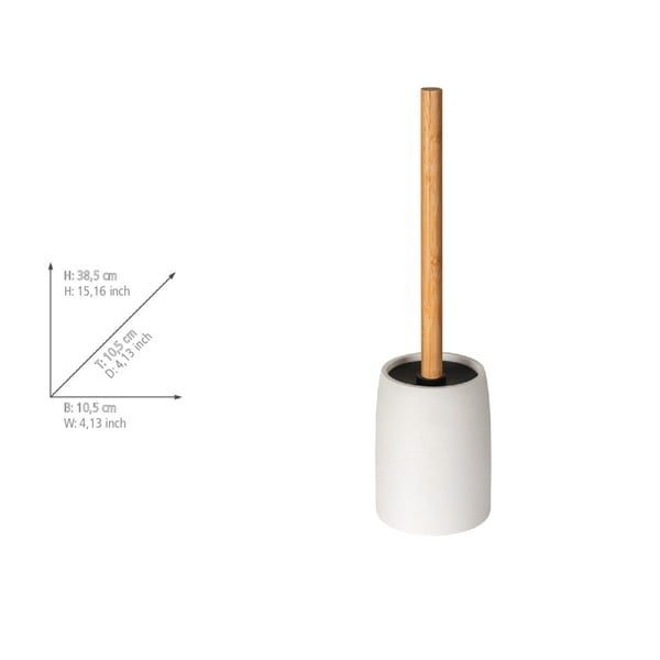 Бяла четка за тоалетна от полиресин Altavalle – Wenko-image-3