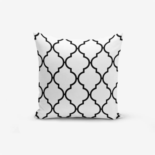 Черно-бяла калъфка за възглавница с памучна смес Black White Ogea, 45 x 45 cm - Minimalist Cushion Covers