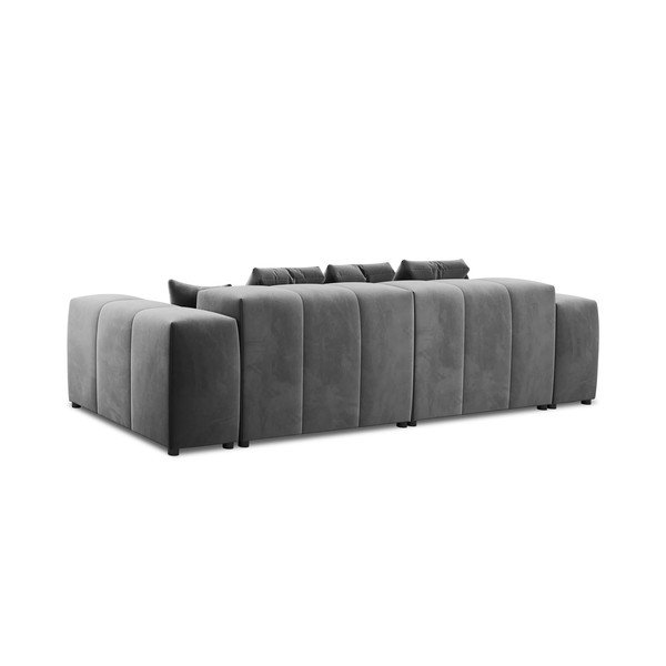 Сив кадифен диван 320 cm Rome Velvet - Cosmopolitan Design-image-4
