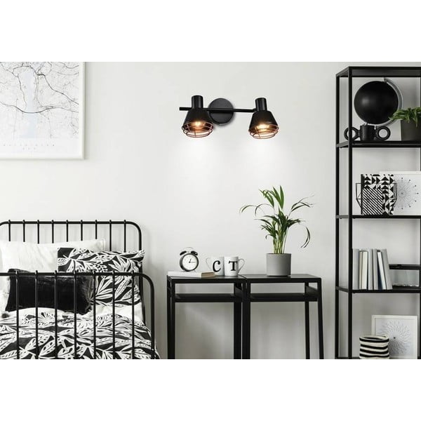 Черна метална стенна лампа Neria - Candellux Lighting-image-1