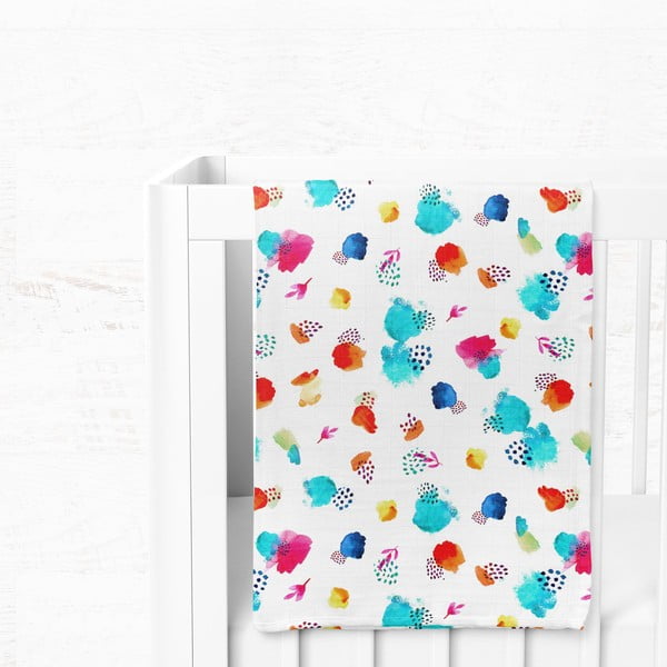 Бяло муселиново бебешко одеяло 75x100 cm Summer – Mijolnir-image-3