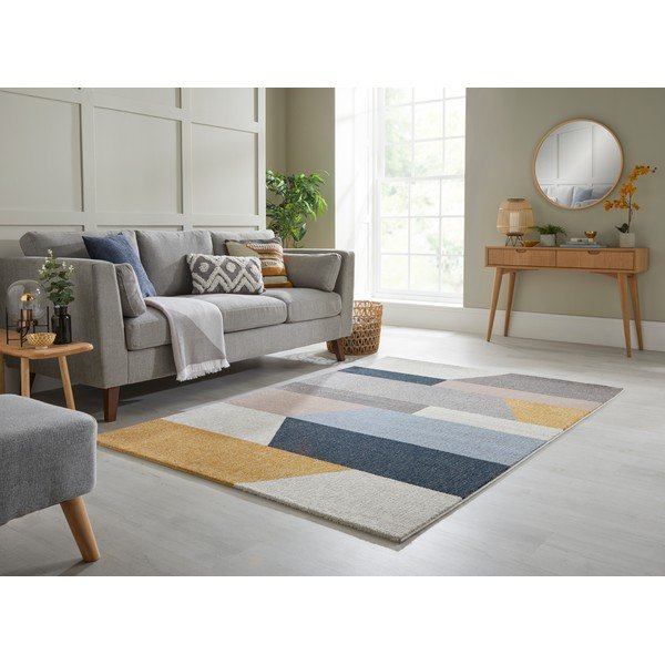 Сив и жълт килим Barrio, 160 x 230 cm - Flair Rugs-image-1