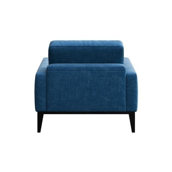 Modré křeslo s dřevěnými nohami MESONICA Musso Tufted-image-1