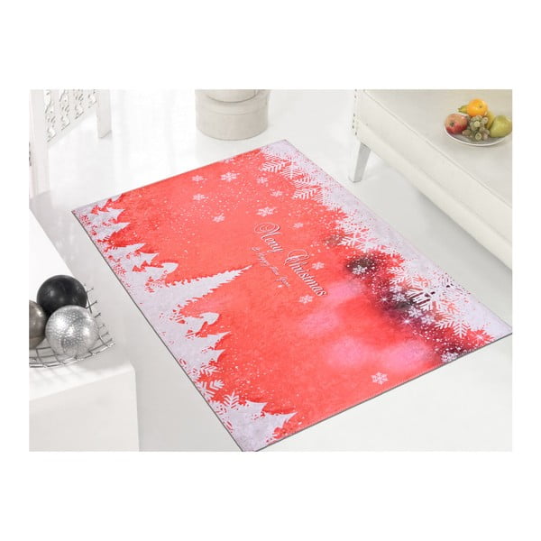 Бял и червен килим Веселие, 120 x 160 cm - Vitaus
