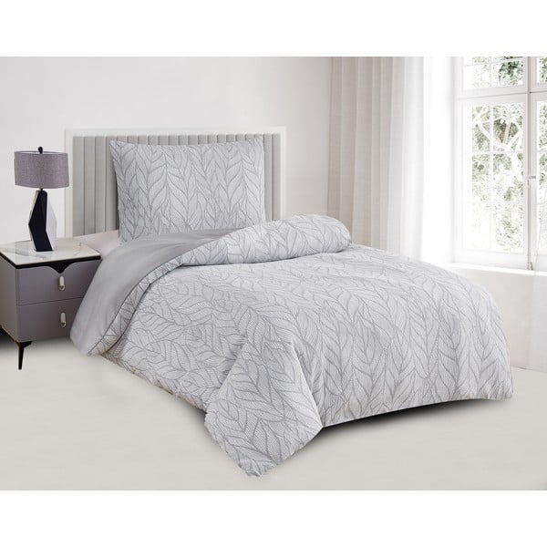 Сиво единично  спално бельо от жакард 140x200 cm Florida – My House-image-1