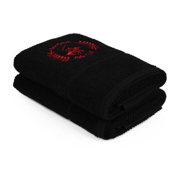 Комплект от две черни кърпи , 100 x 50 cm - Beverly Hills Polo Club