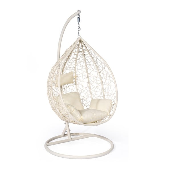Кремаво бяло висящо кресло от изкуствен ратан Noela - Bonami Selection-image-1
