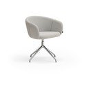 Светлосив тапициран трапезен стол с подлакътници Add – Teulat