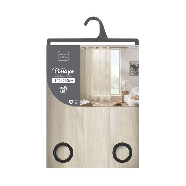 Кремаво перде 140x260 cm Sanya – douceur d'intérieur-image-3