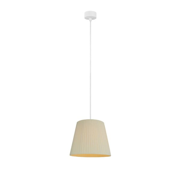 Кремава лампа за таван с бял кабел Kami, ∅ 24 cm - Sotto Luce