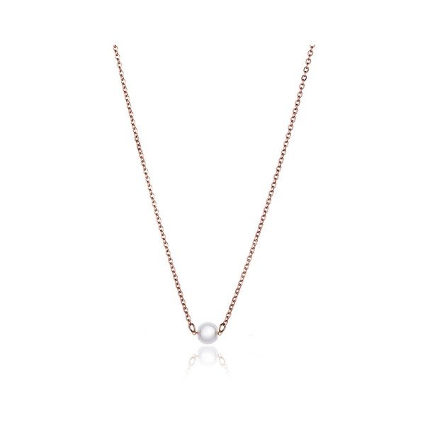 Dámský náhrdelník s motivem perly z nerezové oceli zlaté barvy Emily Westwood-image-2