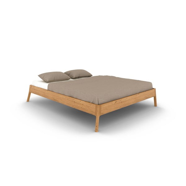Двойно легло 160x200 cm от масивен дъб в естествен цвят Twig – The Beds