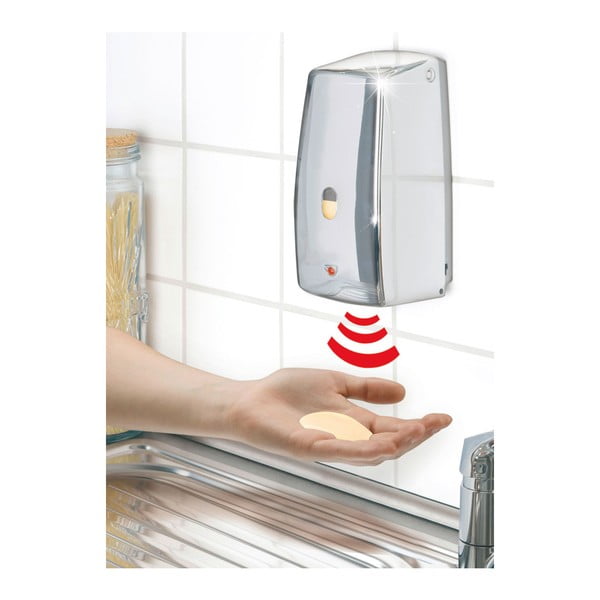 Дозатор за течен сапун с инфрачервена светлина в хром Treviso - Wenko-image-1