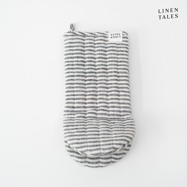 Ленена ръкавица за фурна Thin Black Stripes – Linen Tales-image-2