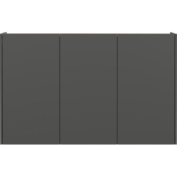 Антрацитно висящо шкафче от декор от дъб  138x87x25 cm Libbiano – Germania-image-2