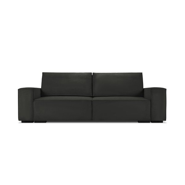 Черен велурен разтегателен диван Azalea - Mazzini Sofas-image-2
