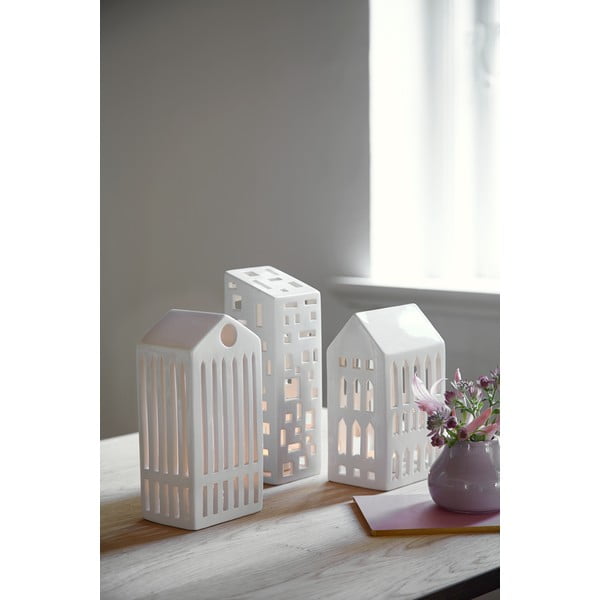 Бял керамичен свещник Urbania Lighthouse High Building - Kähler Design-image-3