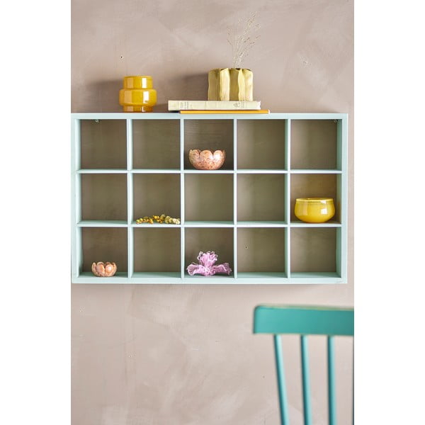 Светлозелен рафт от елхово дърво 67 cm Preston - Bloomingville-image-1