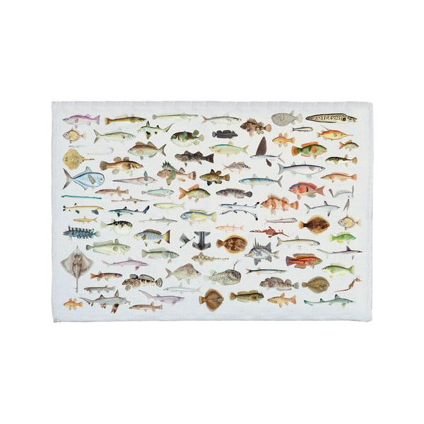 Изтривалка за баня със смес от памук , 40 x 60 cm Fish in the Ocean - Really Nice Things