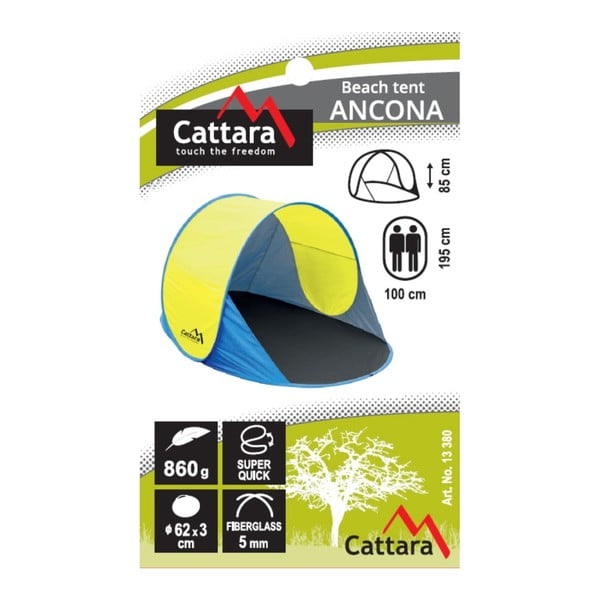 Жълто-синя плажна палатка Анкона - Cattara-image-2