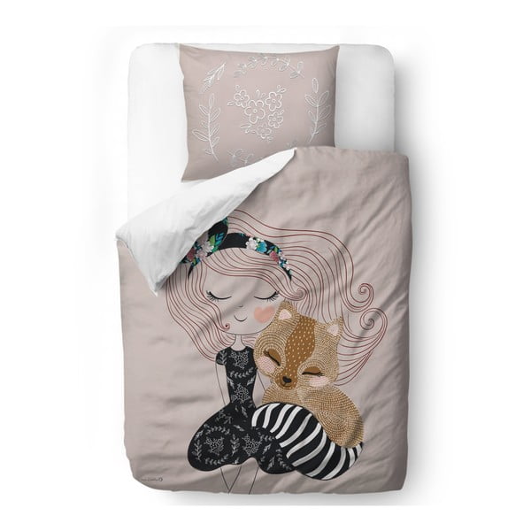 Детско спално бельо от памучен сатен Fox , 100 x 130 cm Two Princesses - Butter Kings