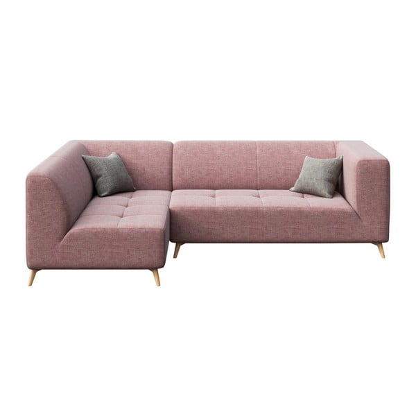 Розов ъглов диван , ляв ъгъл Toro - MESONICA