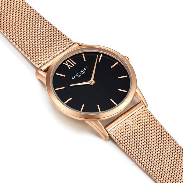 Dámské hodinky v růžovozlaté barvě s černým ciferníkem Eastside Upper Union-image-2