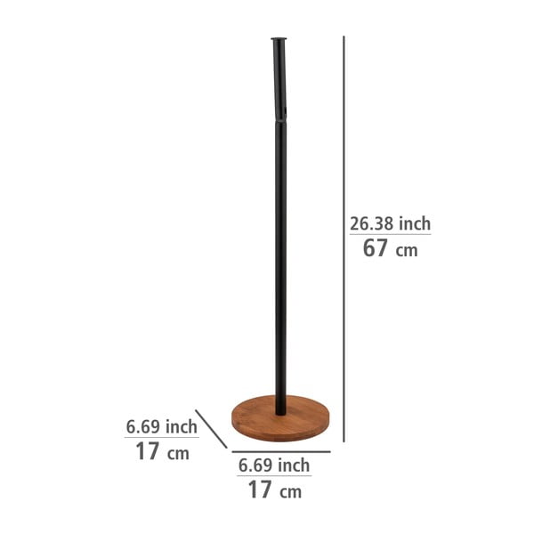 Черно-кафяв държач за тоалетна хартия от стомана Serro - Wenko-image-4