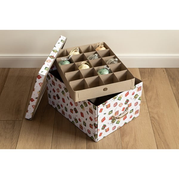 Картонена кутия за съхранение с капак/декоративна 37x50x15 cm Engla Christmas Storage – Bigso-image-1
