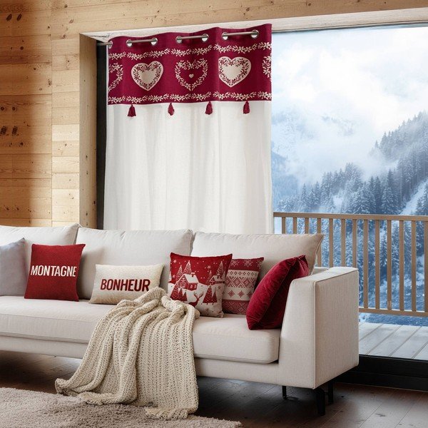 Памучна декоративна възглавница с коледен мотив 40x40 cm Etoilea – douceur d'intérieur-image-1