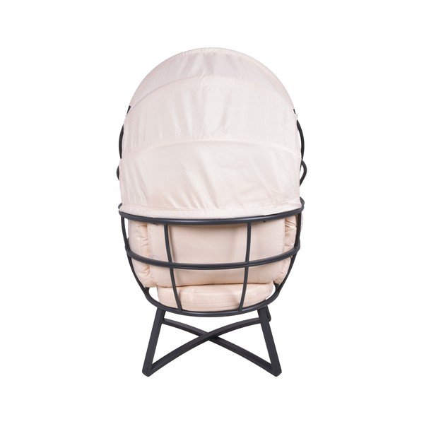 Бежово метално градинско кресло Delos – Garden Pleasure-image-2