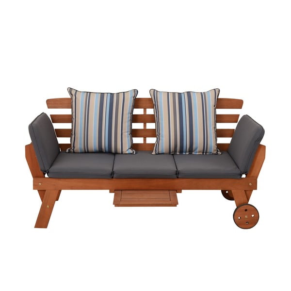 Кафява градинска пейка от масивно дърво Rincon – Garden Pleasure-image-2