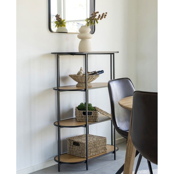 Черна етажерка в дъб 36x111 cm Vita - House Nordic-image-1